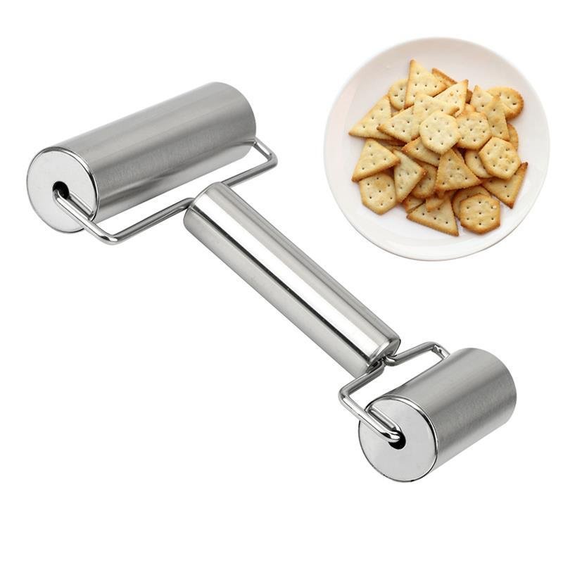 1pc, Baker Roller, 360 Degree Rolling Baker Roller, Stainless Steel Roller For Baking, Creative Stainless Steel Dough Roller, Non-stick Pastry Ro