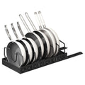 Pull Out Pots And Pans Organizer Under Cabinet With 8 Adjustable Dividers Rustproof Carbon Steel Sliding Pots Holder For Kitchen Cookware Bakewar