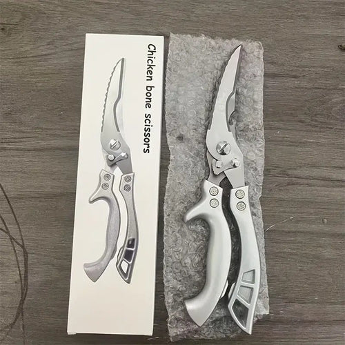 "Multi-Purpose Kitchen Shears - German Stainless Steel Construction - Perfect for Chicken, Fish & Vegetable Prep"