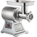 Commercial Meat Grinder,550LB/h 1100W Electric Meat Grinder, 220 RPM Heavy Duty Stainless Steel Industrial Meat Mincer w/2 Blades, Grinding Plates & Stuffing Tubes