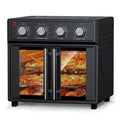 29.5 QT Air Fryer Convection Toaster Oven, French Door, 6 Slices, 1700W, Multifunction Oven, Air Fryer, Toast, Grill, Defrost, Bake, Time And Tem