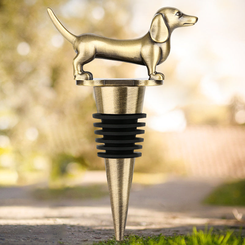 A Dachshund-shaped Red Wine Stopper, A Household Wine Champagne Stopper, An Interesting Dachshund Dog Wine Stopper, Suitable For Men And Women's
