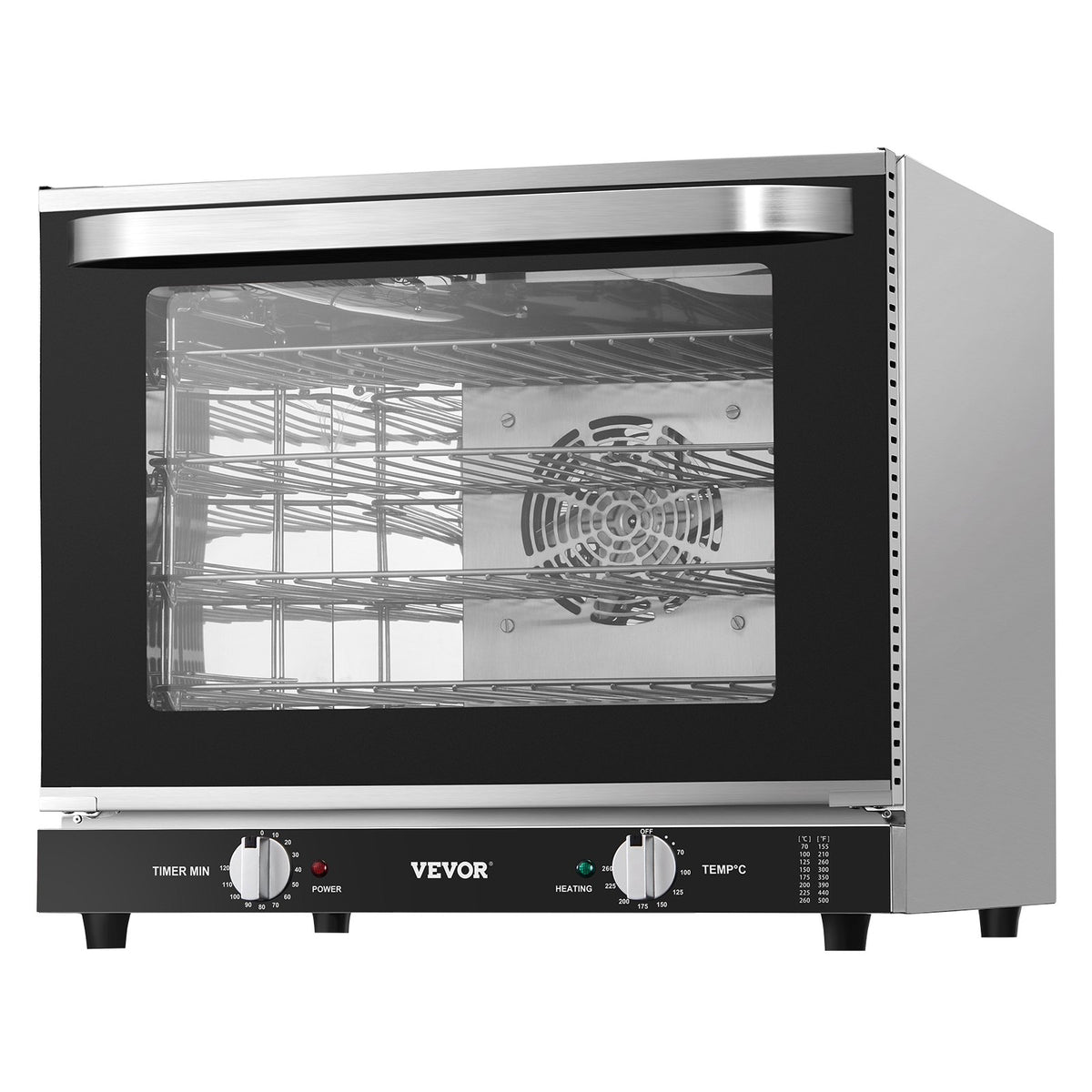 66L Commercial Countertop Oven 2800W Electric Toaster Oven Stainless Steel