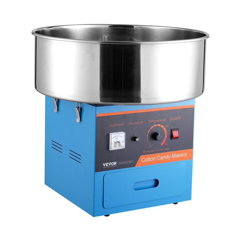 Electric Cotton Candy Machine, 1000W Candy Floss Maker, Commercial Cotton Candy Machine With Stainless Steel Bowl, Sugar Scoop, And Drawer, Perfe