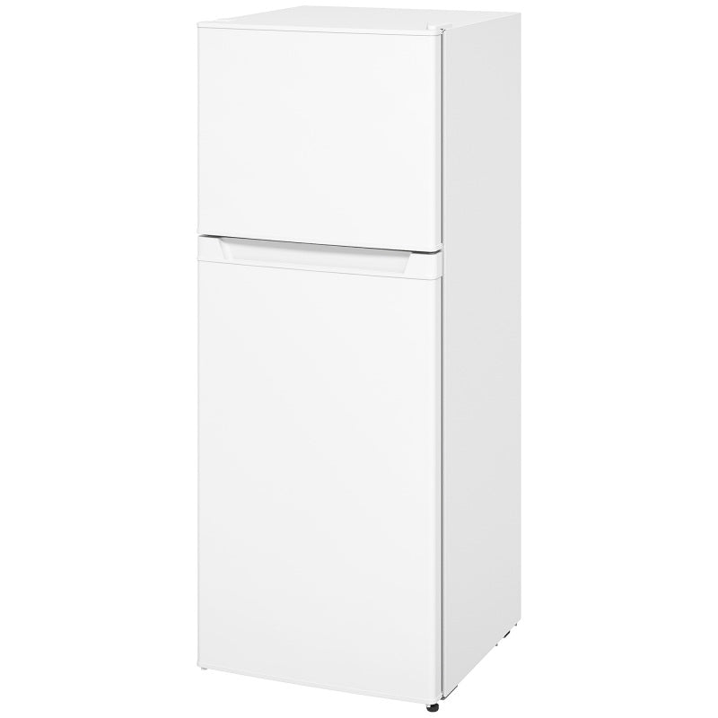 Small Fridge with Freezer, 4 Cu Ft Refrigerator with Reversible Doors, White