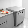 Commercial Refrigerator, 28' Undercounter Worktop Refrigerator, 7.4 Cu. Ft Thick Stainless Steel Refrigerated Food Prep Station Fan Cooling Singl