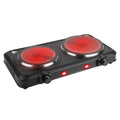 1Pc 2000W Electric Infrared Dual Burner Portable Heating Hot Plate Stove Countertop RV Hotplate With Glass Cooktop Stepless Temperature Adjustmen