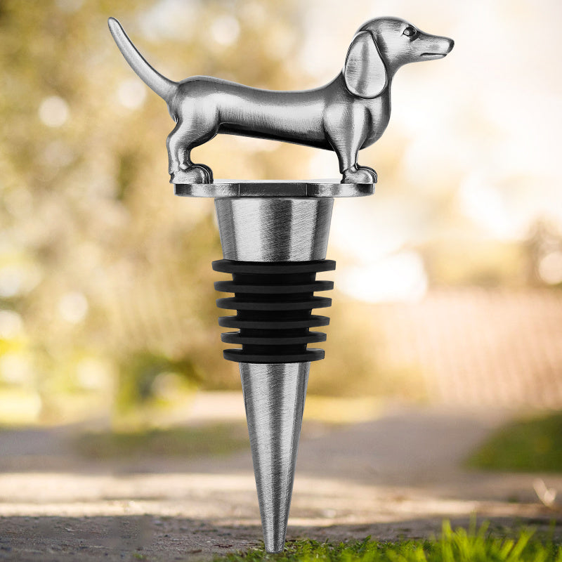 A Dachshund-shaped Red Wine Stopper, A Household Wine Champagne Stopper, An Interesting Dachshund Dog Wine Stopper, Suitable For Men And Women's