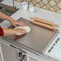 Stainless Steel Cutting Board For Kitchen - Large 304 Chopping Boards With Lid And Non-Slip Pad For Countertop, Suitable For Meat Vegetables Brea