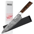 Qulajoy Japanese Chef Knife  Kitchen Knife High Carbon German Steel Cooking Knives Damascus Pattern Japanese Knife With Ergonomic Handle For Home