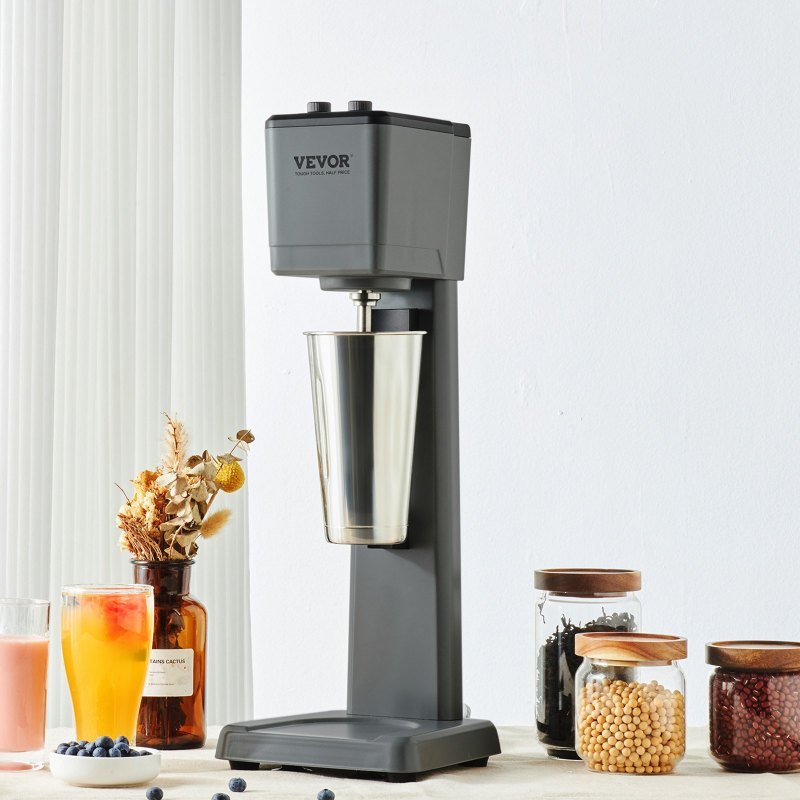 Milkshake Maker Machine, 375W Commercial Milk Shake Maker Mixer, Single Head Drink Mixer Blender Machine, 3-Speed Milkshake Blender With 27.7oz S