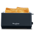 4-Slice Toaster, Extra Wide Long Slot, 6 Settings, Bagel, Defrost, Reheat, Removable Crumb Tray, Stainless Steel Housing, Matte Black, Amazon Res