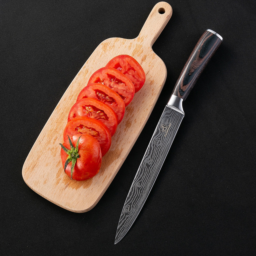 8 Damascus Pattern Stainless Steel Chef's Knives