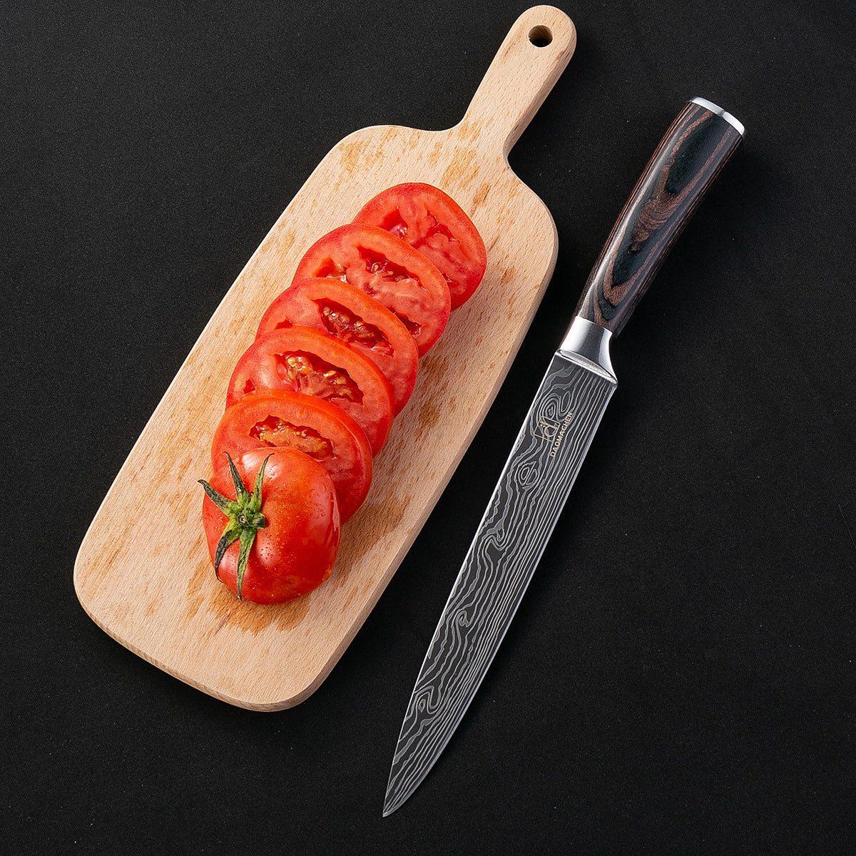 8 Damascus Pattern Stainless Steel Chef's Knives