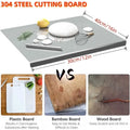XXL 304 Stainless Steel Cutting Board  Anti-Slip & Mildew-Proof No More Moldy Wooden Boards - Heavy-Duty & Food-Safe, Easy To Clean - Chop Meat,