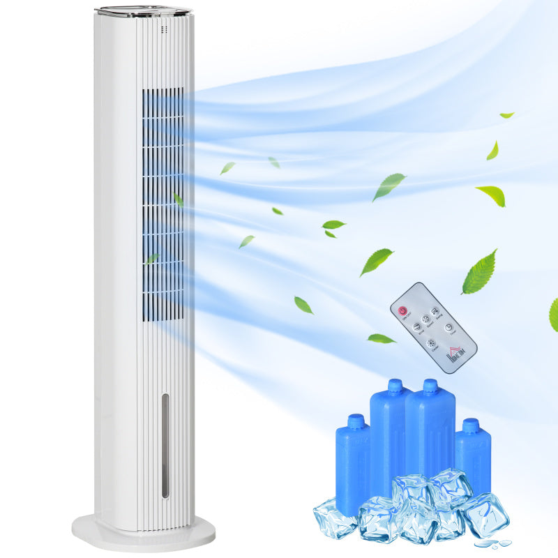 42" 3-In-1 Evaporative Air Cooler with Water Tank, Ice Cooling Fan with Humidifier, 52° Oscillating Portable Swamp Cooler for Home Office, 3 Mod