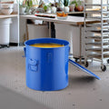 Fryer Grease Bucket, 8 Gal Oil Disposal Caddy Carbon Steel Fryer Oil Bucket With Rust-Proof Coating, Oil Transport Container With Lid, Lock Clips