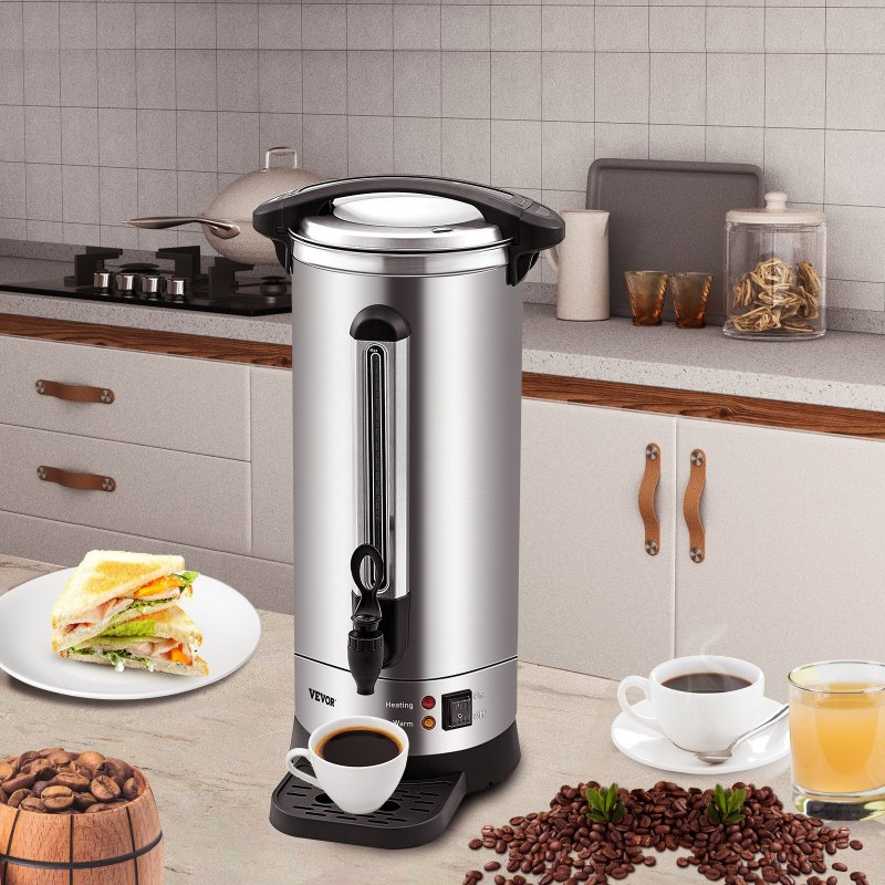 Commercial Coffee Urn 65 Cup Stainless Steel Coffee Dispenser Fast Brew