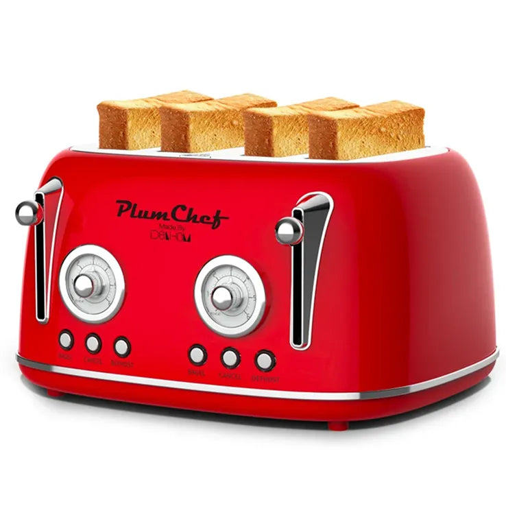 Dual Control Toaster With Warming Rack