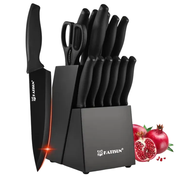 15-Piece Color-Coded Kitchen Knife Set