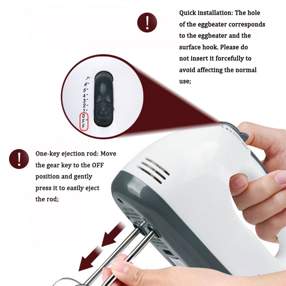Multifunctional 7 Speed Mini Mixer Electric Food Blender Handheld Mixer Egg Beater Automatic Cream Food Cake Baking Dough Mixer