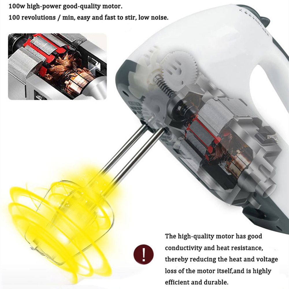 Multifunctional 7 Speed Mini Mixer Electric Food Blender Handheld Mixer Egg Beater Automatic Cream Food Cake Baking Dough Mixer