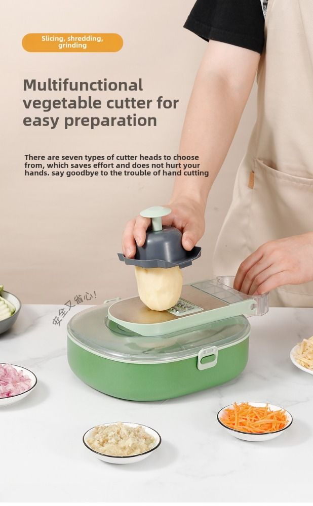 Oval-Shaped Vegetable Cutter - Ergonomic Kitchen Tool for Precise Slicing, Safe & Comfortable Grip