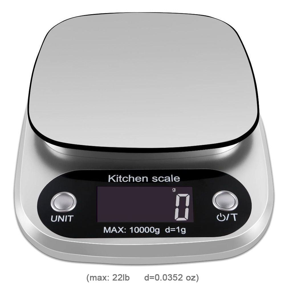Supermarket Kitchen Scales Stainless Steel Weighing For Food Diet 22lb(1oz) Balance Measuring LCD Precision Electronic Vegetable Mark; Postal Sca