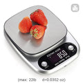Supermarket Kitchen Scales Stainless Steel Weighing For Food Diet 22lb(1oz) Balance Measuring LCD Precision Electronic Vegetable Mark; Postal Sca
