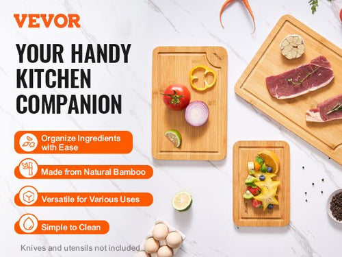 3-Piece Cutting Board Set Configuration 9 x 6 in, 12 x 8 in, and 15 x 10 in