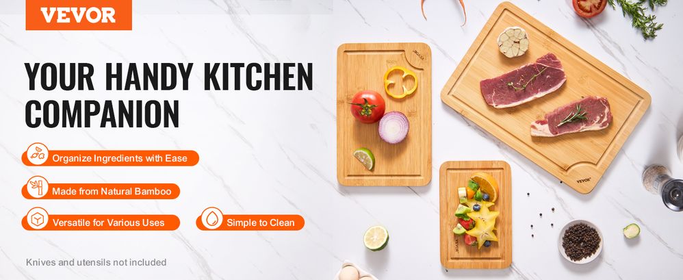 3-Piece Cutting Board Set Configuration 9 x 6 in, 12 x 8 in, and 15 x 10 in