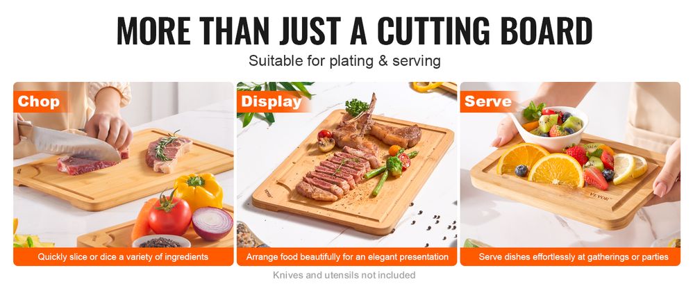 3-Piece Cutting Board Set Configuration 9 x 6 in, 12 x 8 in, and 15 x 10 in