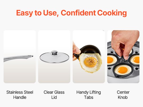 Detachable Nonstick Egg Poacher Pan