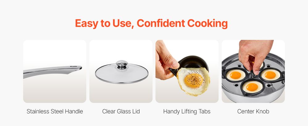 Detachable Nonstick Egg Poacher Pan