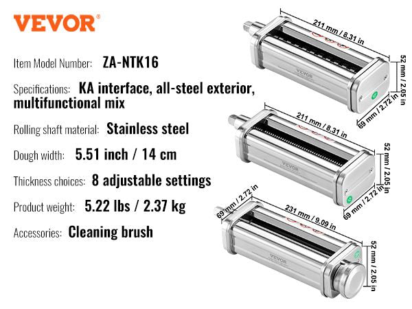 Pasta Attachment for KitchenAid Stand Mixer
