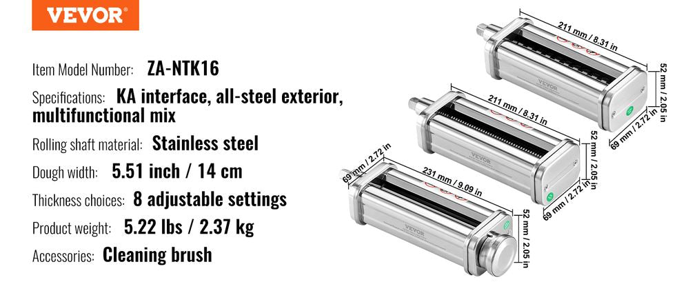 Pasta Attachment for KitchenAid Stand Mixer