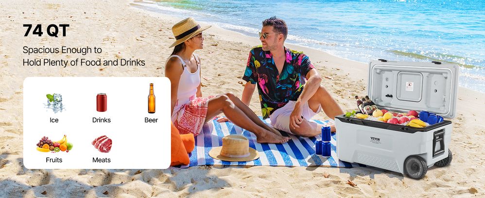 1.74QT Large Capacity Portable Cooler