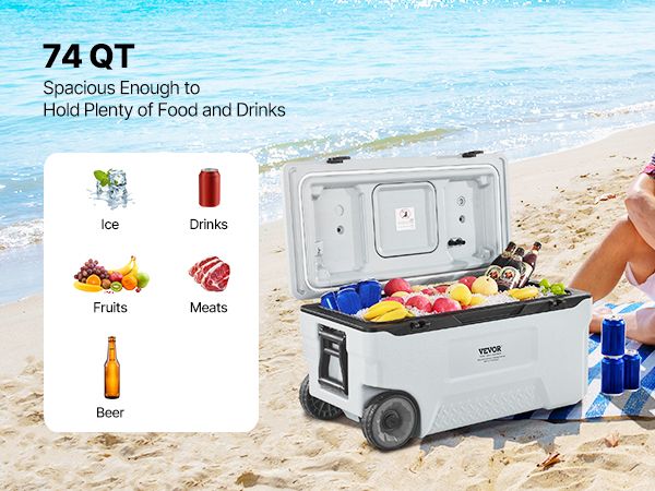 1.74QT Large Capacity Portable Cooler