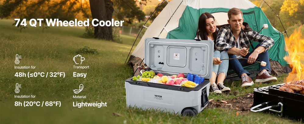 1.74QT Large Capacity Portable Cooler