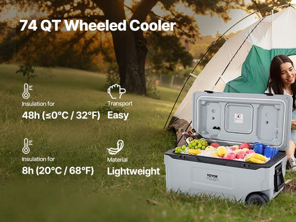 1.74QT Large Capacity Portable Cooler
